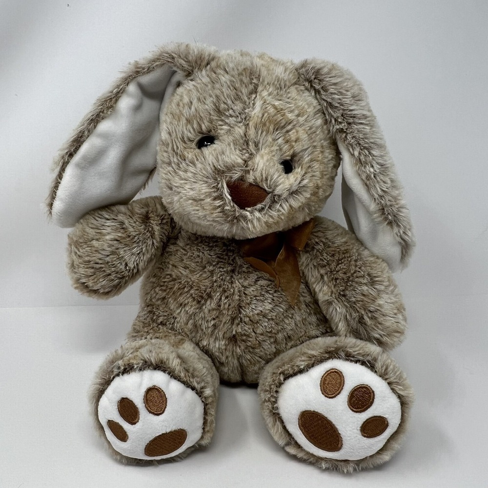 Walmart Bunny Rabbit Plush 10" Stuffed Animal Toy Light Brown Soft Cuddly Toy